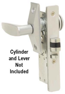STILE DEADLATCH, 31/32" BACKSET ALUM/DURO FINISH, LESS CYL