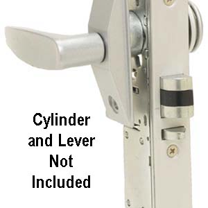 STILE DEADLATCH, 31/32" BACKSET ALUM/DURO FINISH, LESS CYL